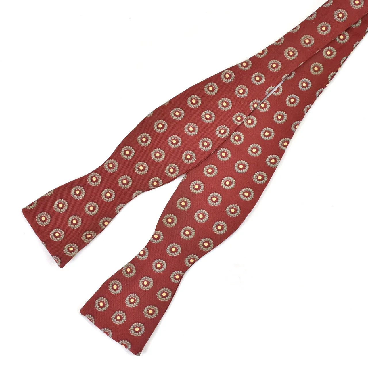 1940s Burgundy Wreath Bow Tie