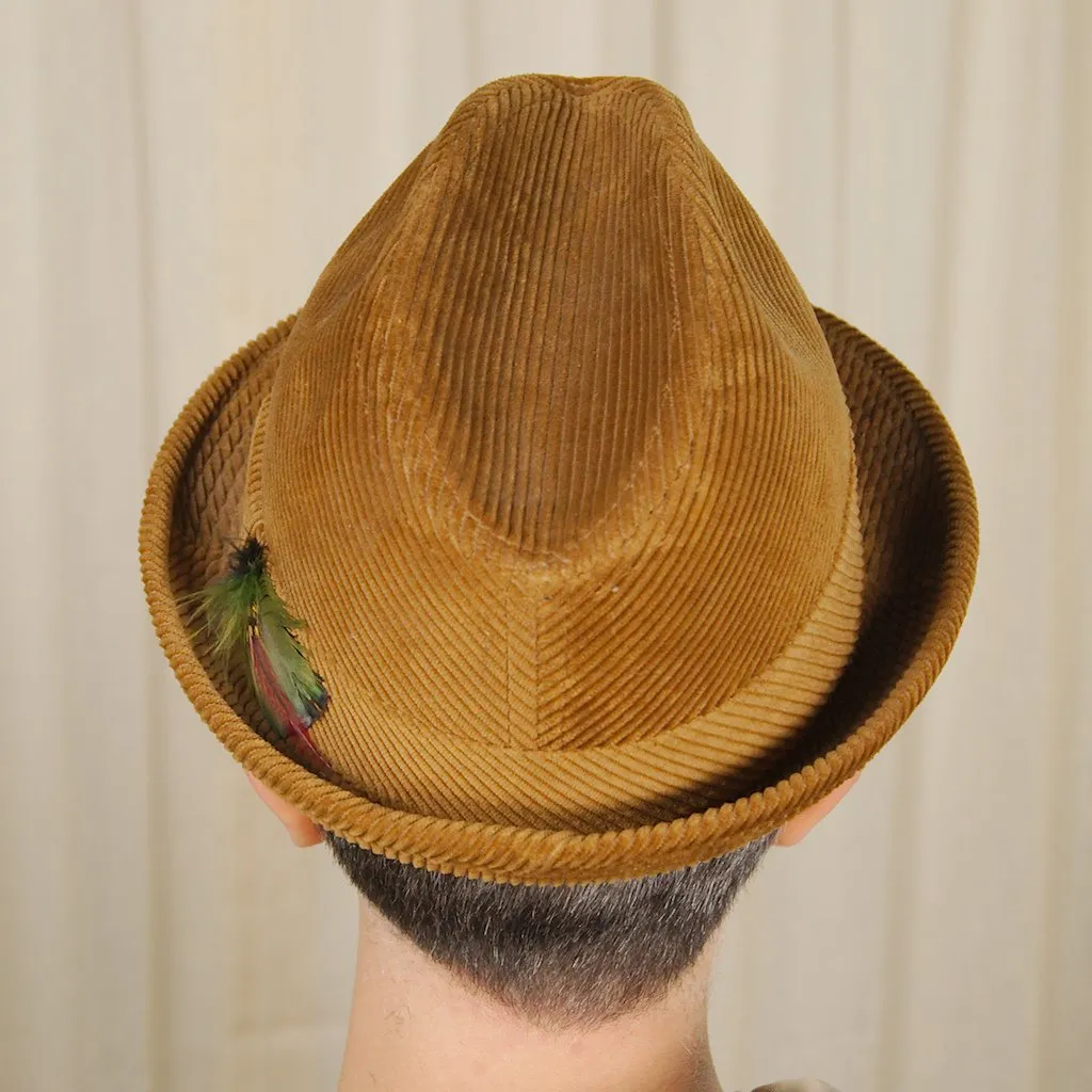 1950s Corduroy Trilby Hat