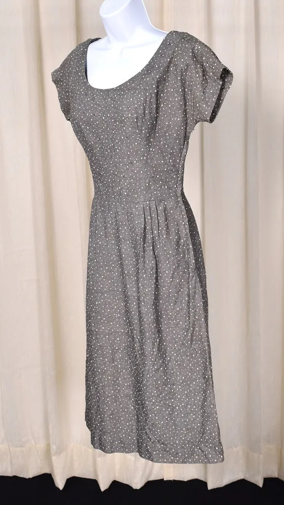 1950s Rhinestone Dot Dress