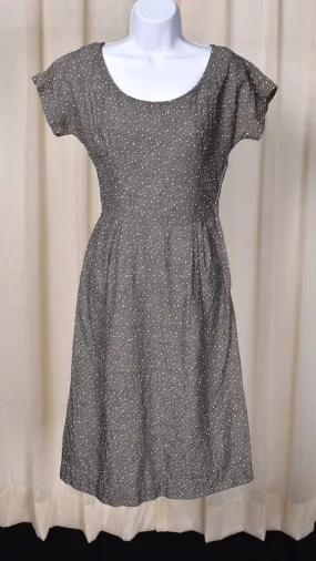 1950s Rhinestone Dot Dress