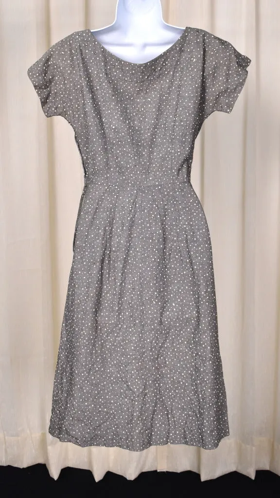 1950s Rhinestone Dot Dress