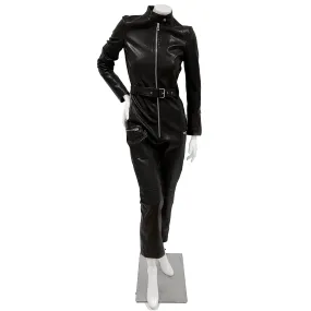 2020 Black Leather Jumpsuit