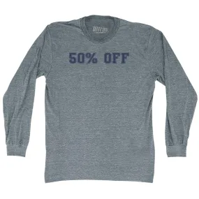 50% OFF Adult Tri-Blend Long Sleeve T-shirt