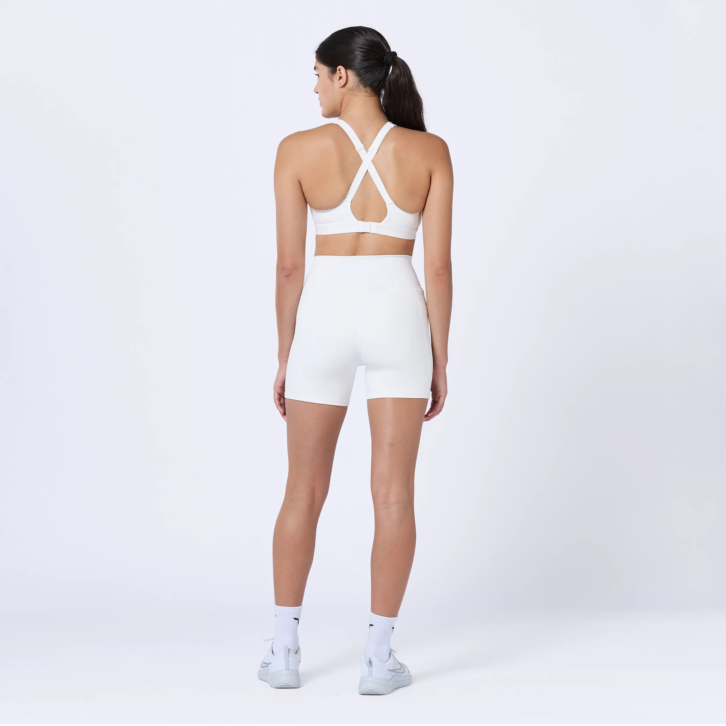 5" Cycling Shorts - Pearl White