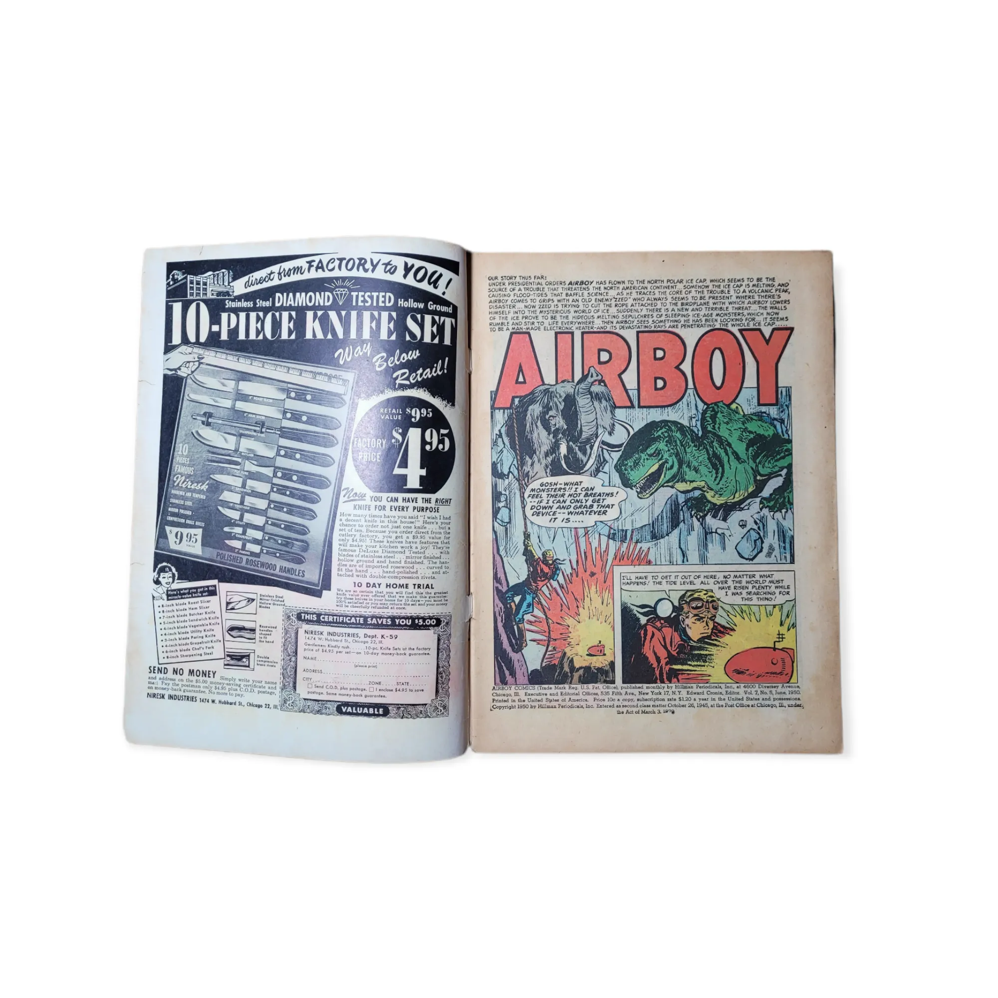 Airboy Comics Vol 7 #5 Elephant Cover (1950)