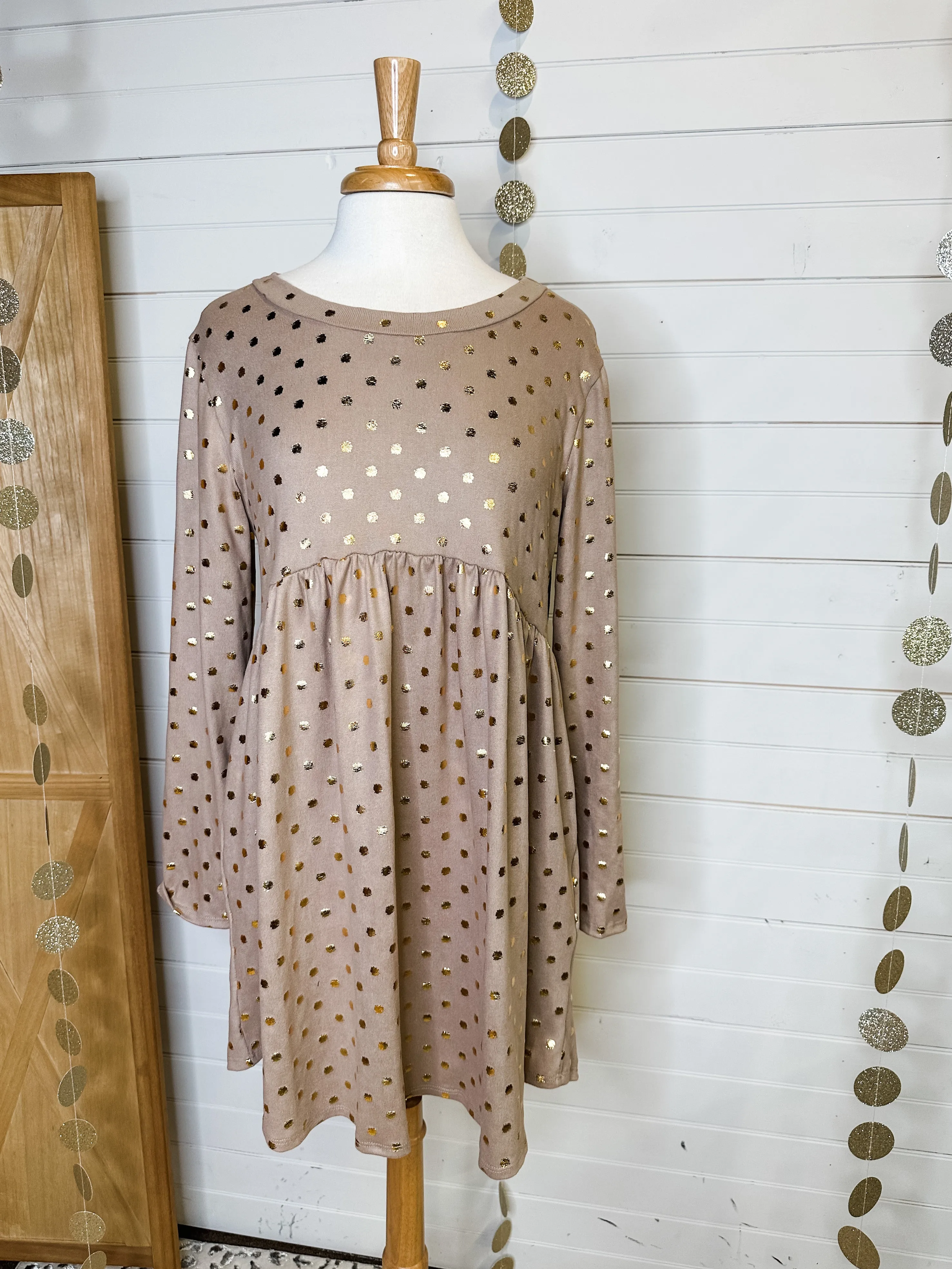 All At Once Foil Dot Dress