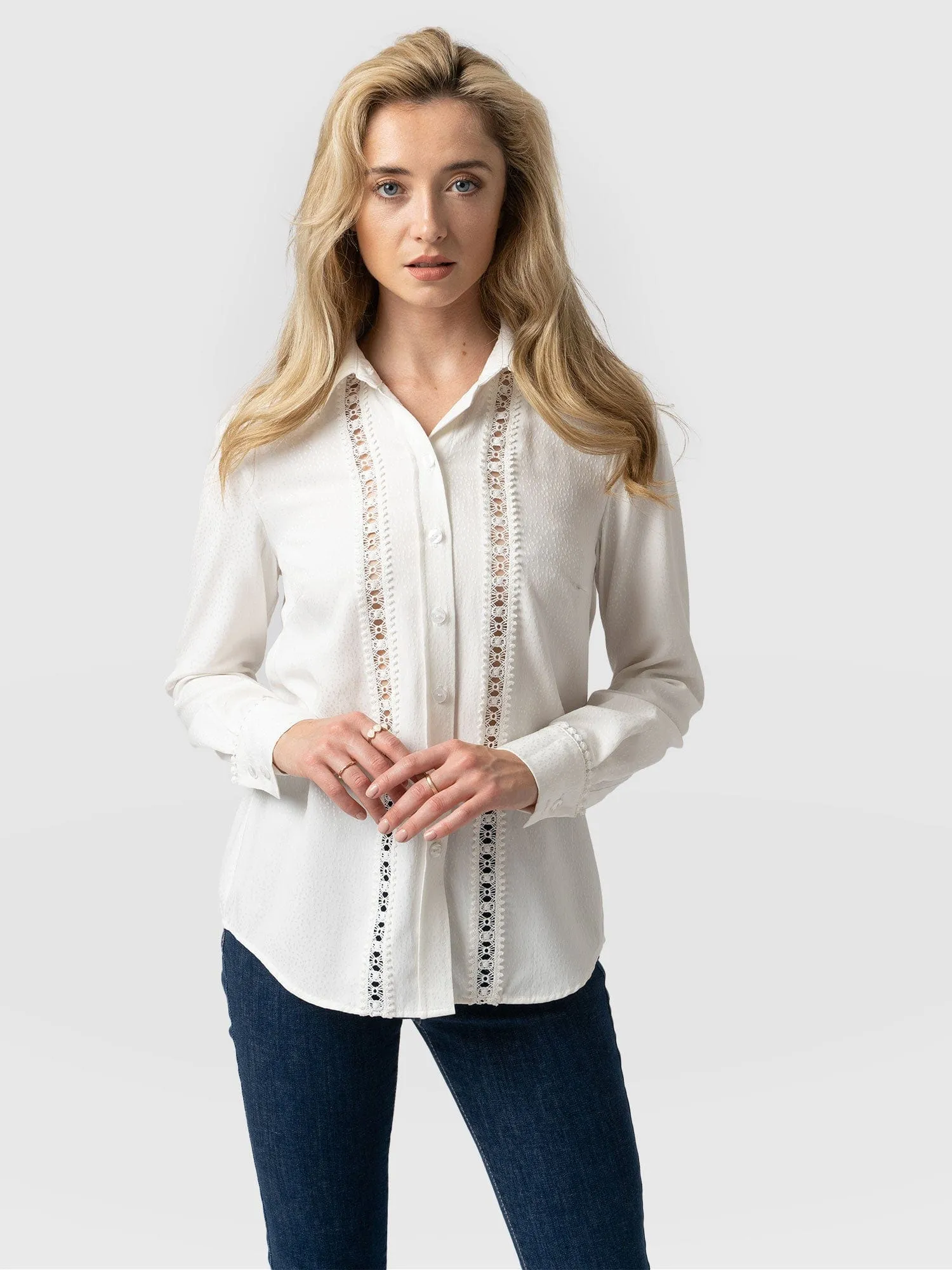 Annie Lace Blouse - Cream