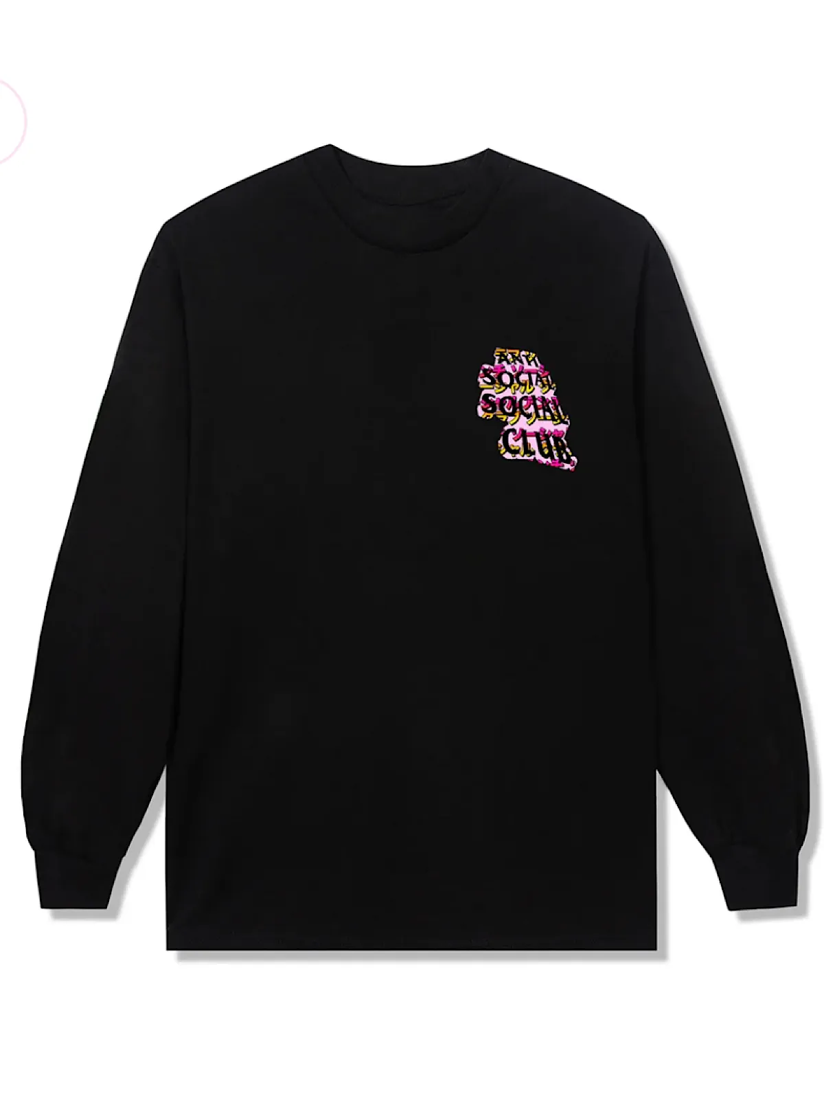 Anti Social Social Club Shirt - Long Sleeve Twisted Quickness - Black