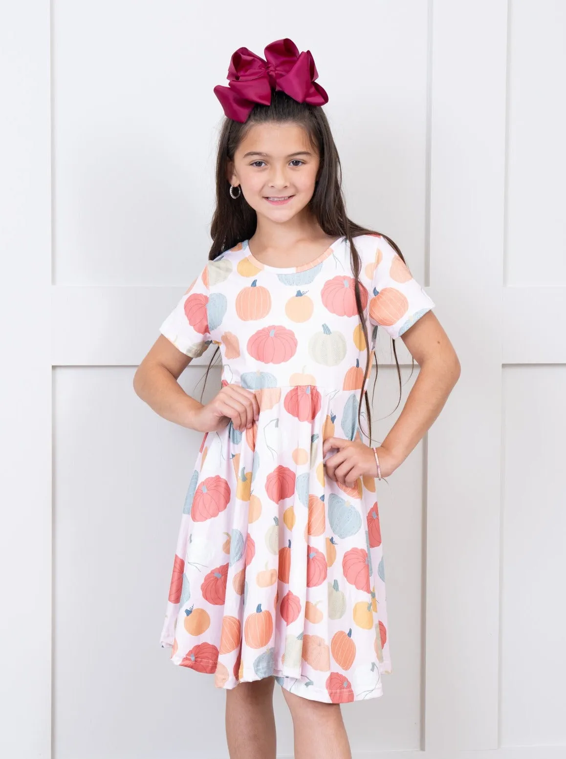 Autumn Pumpkin Swing Dress