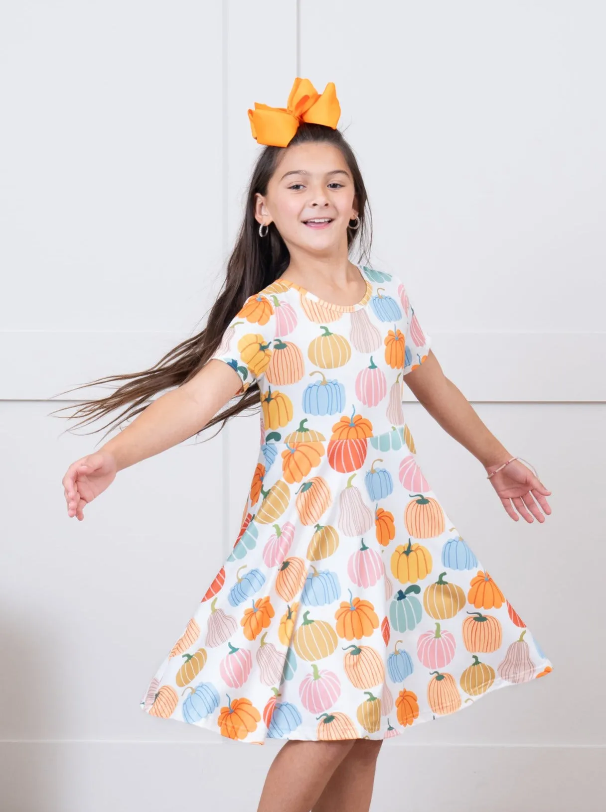 Autumn Pumpkin Swing Dress