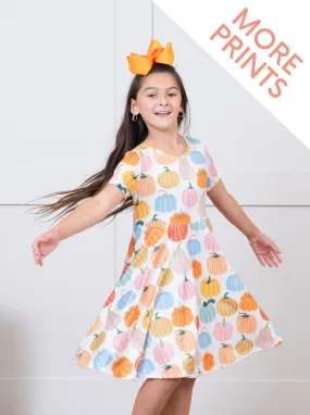 Autumn Pumpkin Swing Dress