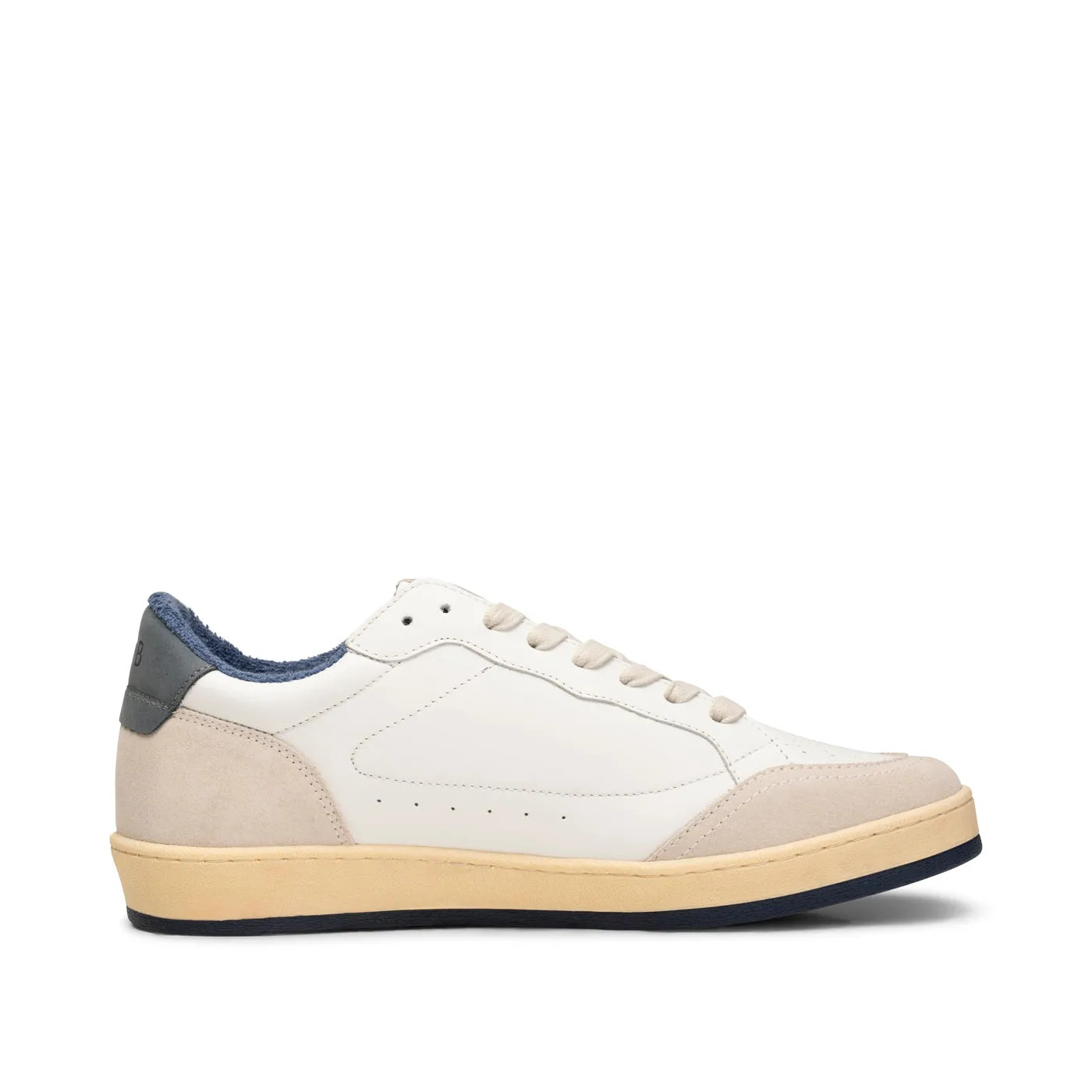 Babtiste sneaker læder - WHITE / NAVY