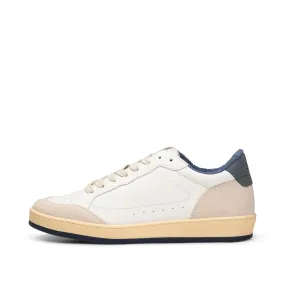 Babtiste sneaker læder - WHITE / NAVY