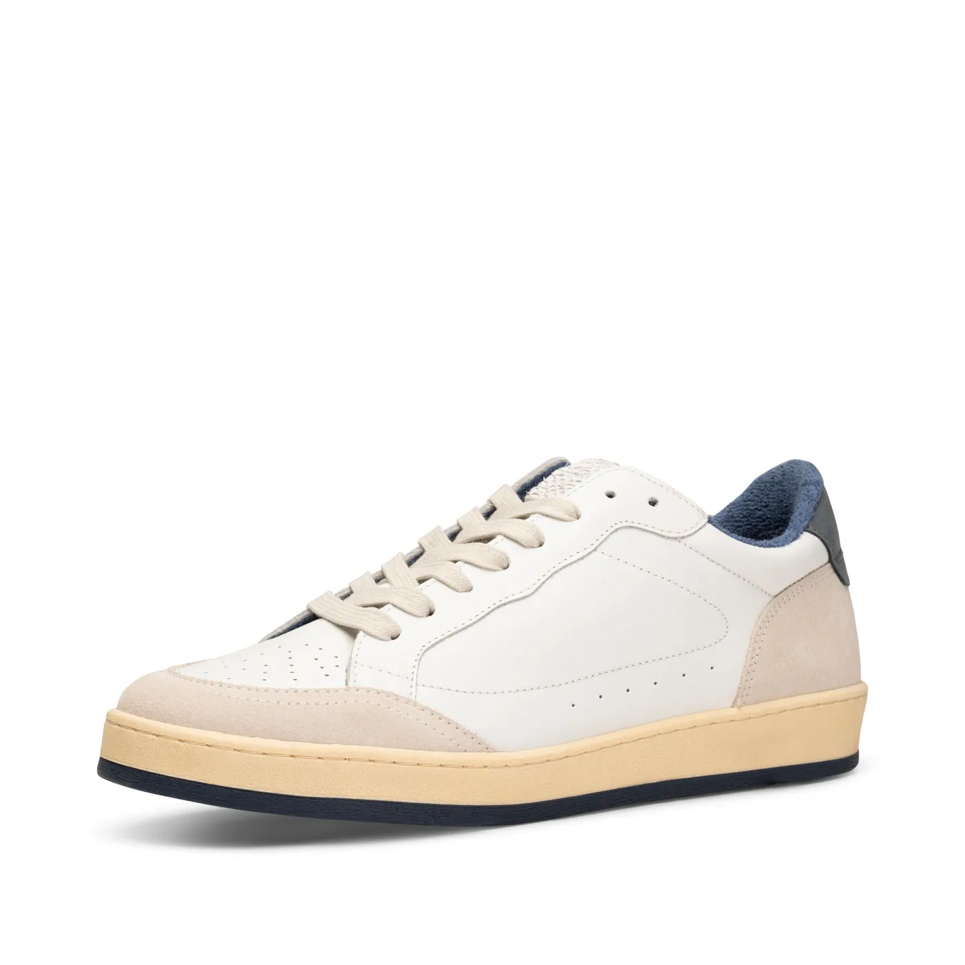 Babtiste sneaker læder - WHITE / NAVY