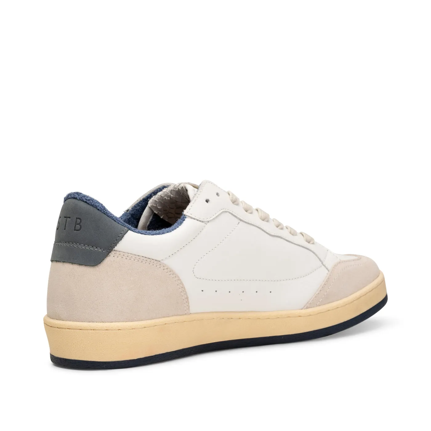 Babtiste sneaker læder - WHITE / NAVY