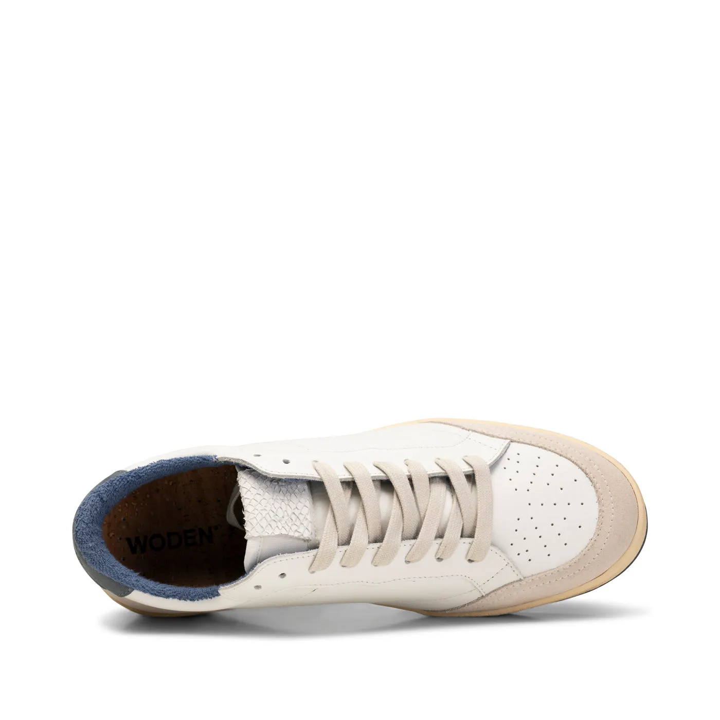 Babtiste sneaker læder - WHITE / NAVY