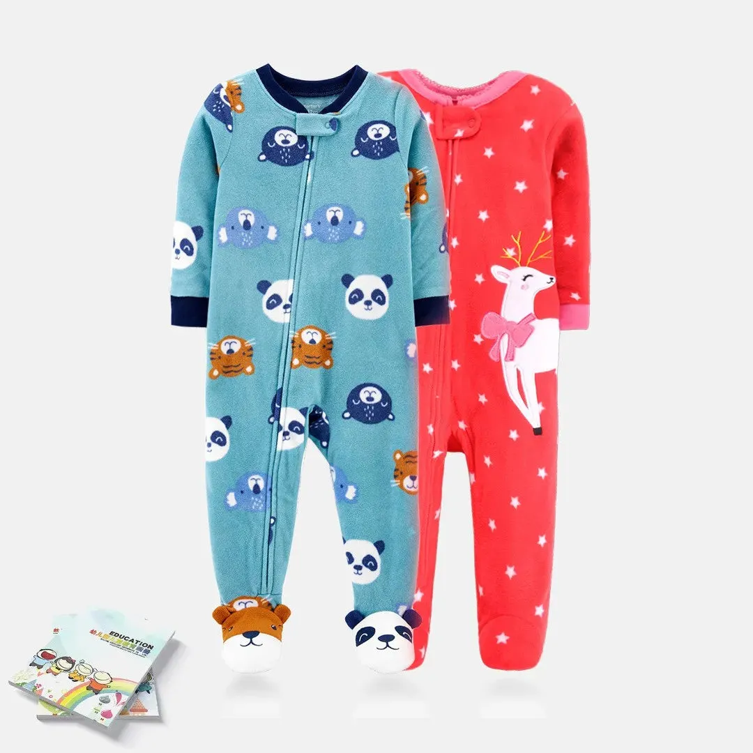 Baby Boy Newborn Cartoon Dinosaur Rompers