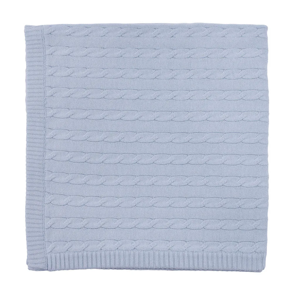 Baby Pure Cotton Fine Gauge Cable Baby Blanket