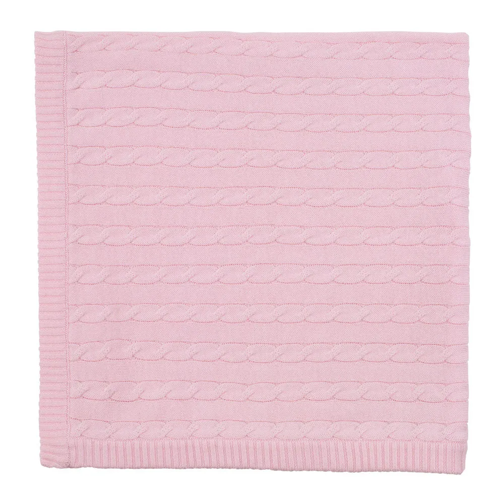 Baby Pure Cotton Fine Gauge Cable Baby Blanket