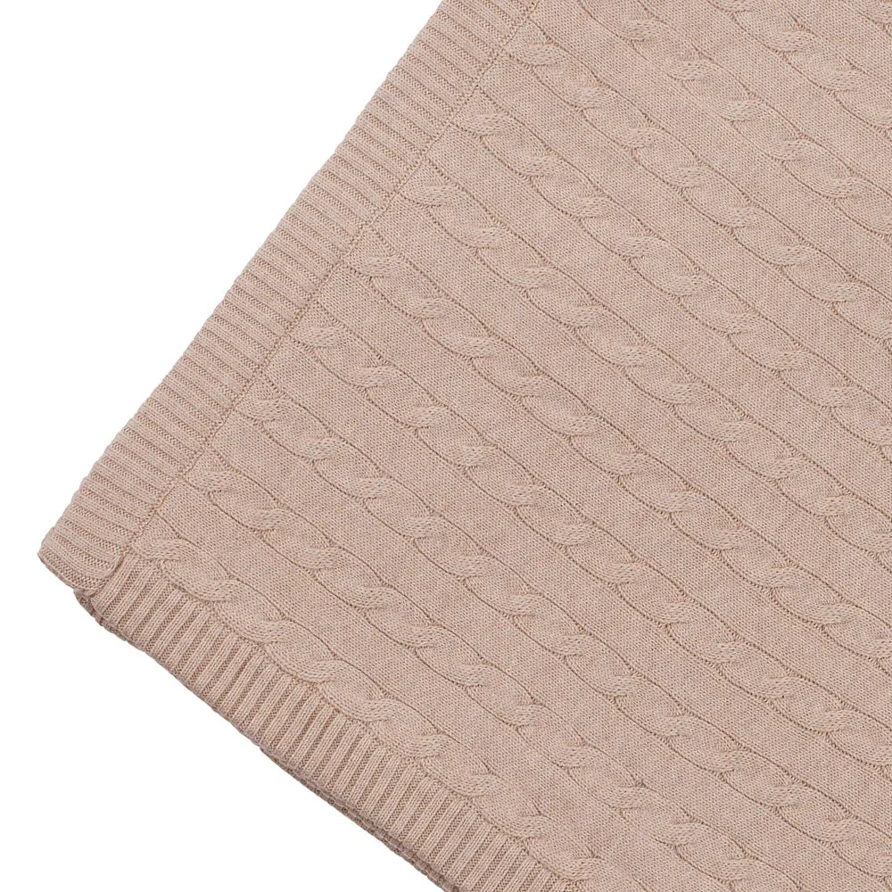 Baby Pure Cotton Fine Gauge Cable Baby Blanket