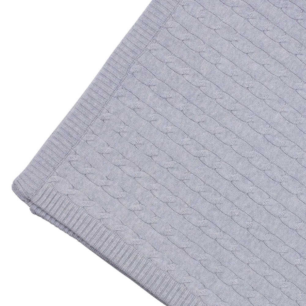 Baby Pure Cotton Fine Gauge Cable Baby Blanket