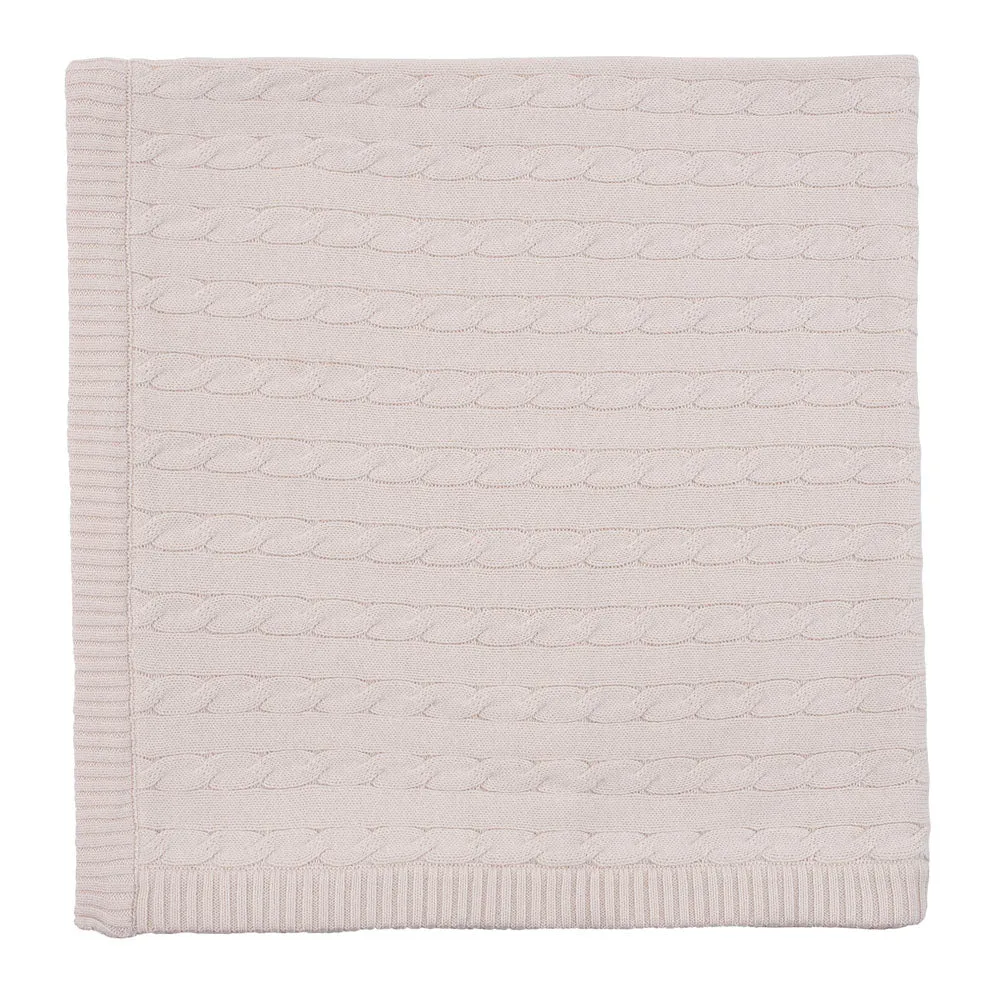 Baby Pure Cotton Fine Gauge Cable Baby Blanket