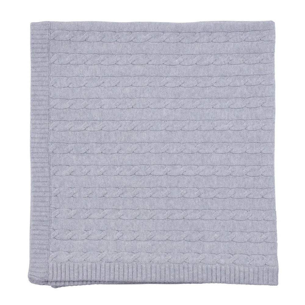 Baby Pure Cotton Fine Gauge Cable Baby Blanket