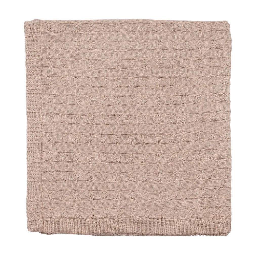 Baby Pure Cotton Fine Gauge Cable Baby Blanket