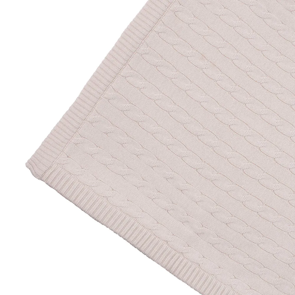 Baby Pure Cotton Fine Gauge Cable Baby Blanket