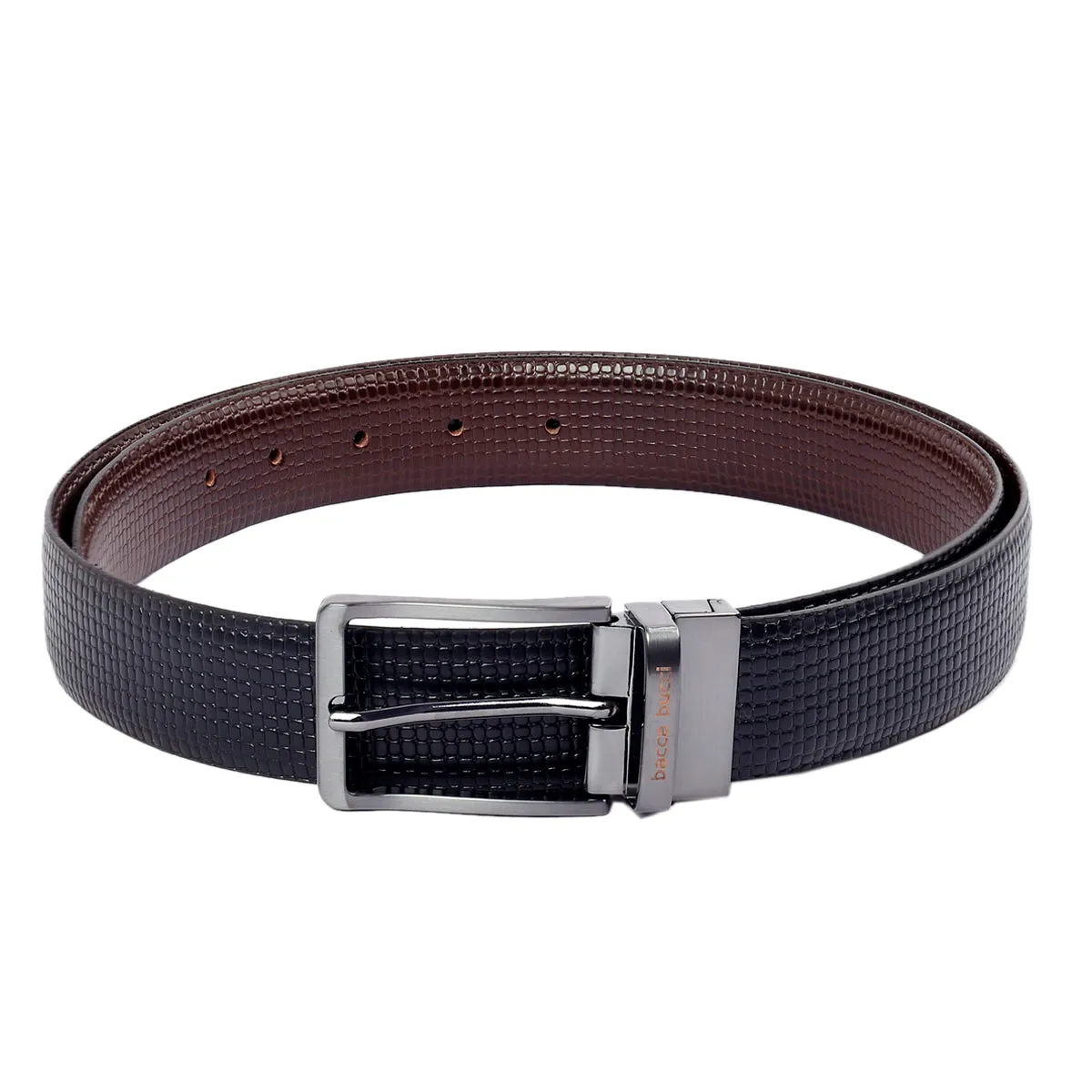 Bacca Bucci Classic Dress belt with Italian smooth Genuine leather Black & Brown