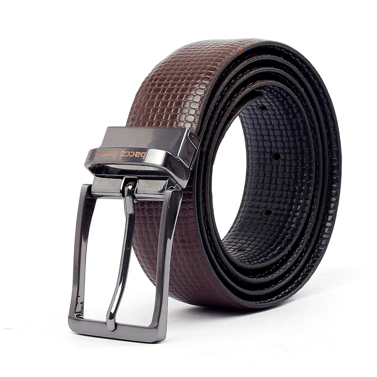 Bacca Bucci Classic Dress belt with Italian smooth Genuine leather Black & Brown