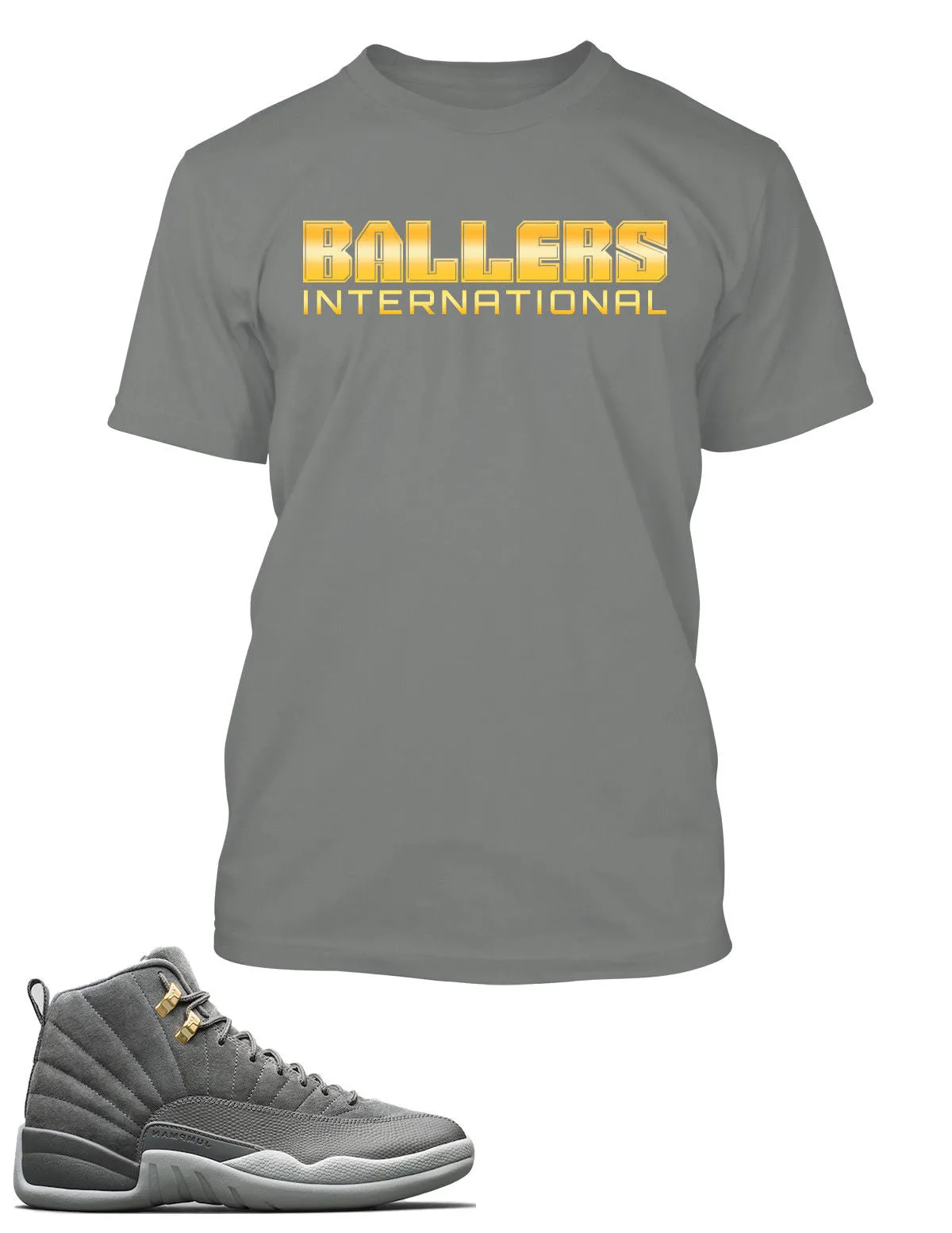 Baller International Graphic T Shirt to Match Retro Air Jordan 12 Shoe