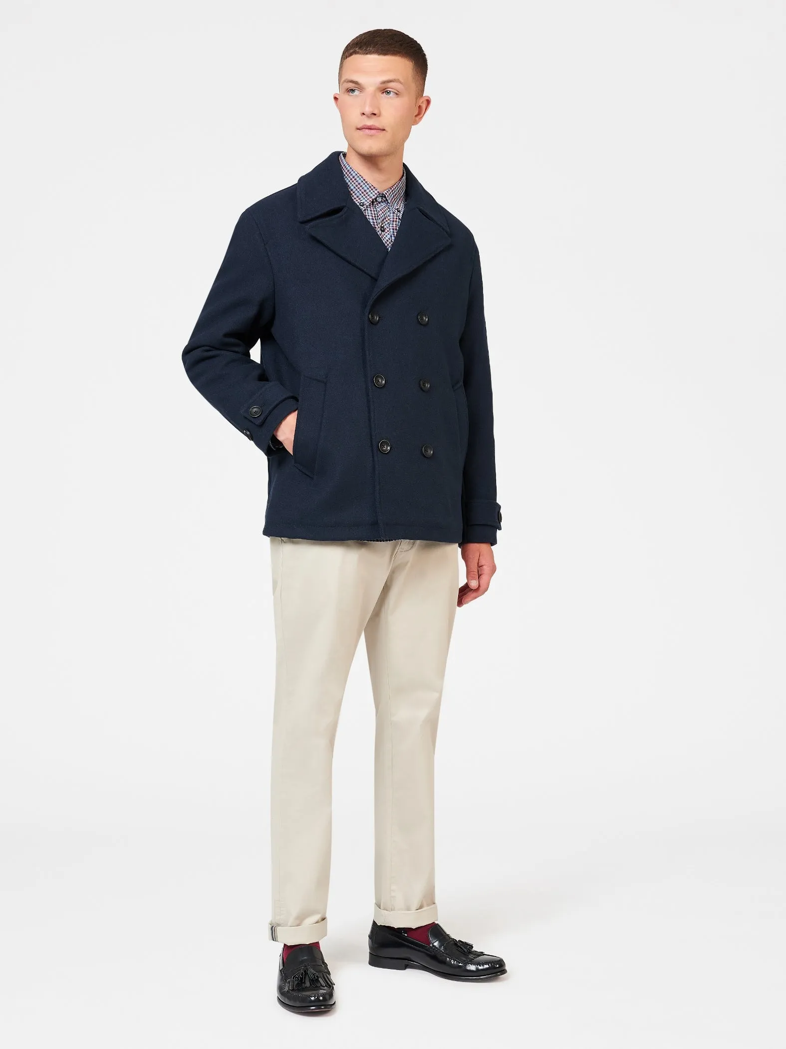 Ben Sherman Mens Peacoat Jacket