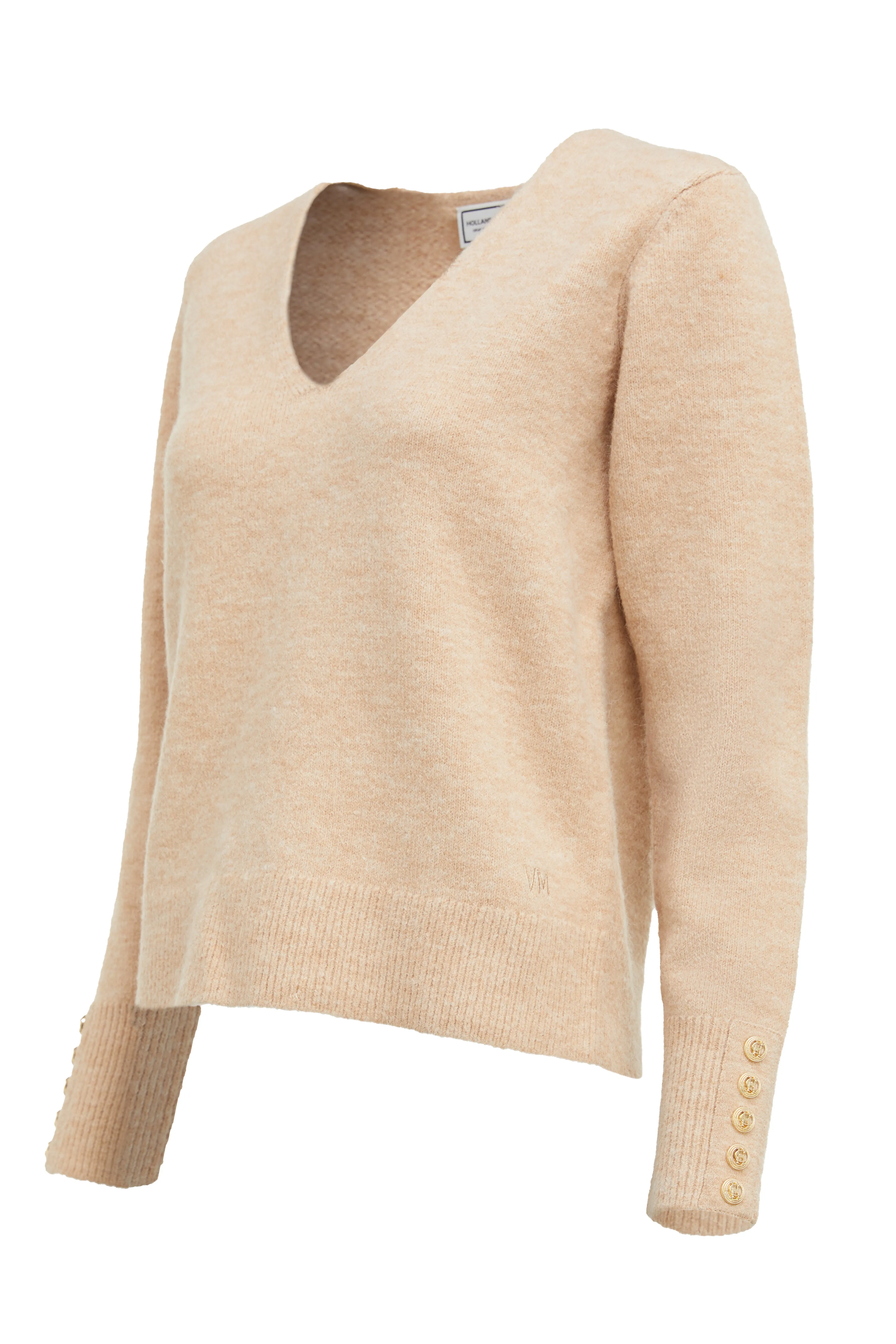 Berkeley V-Neck Knit (Camel)