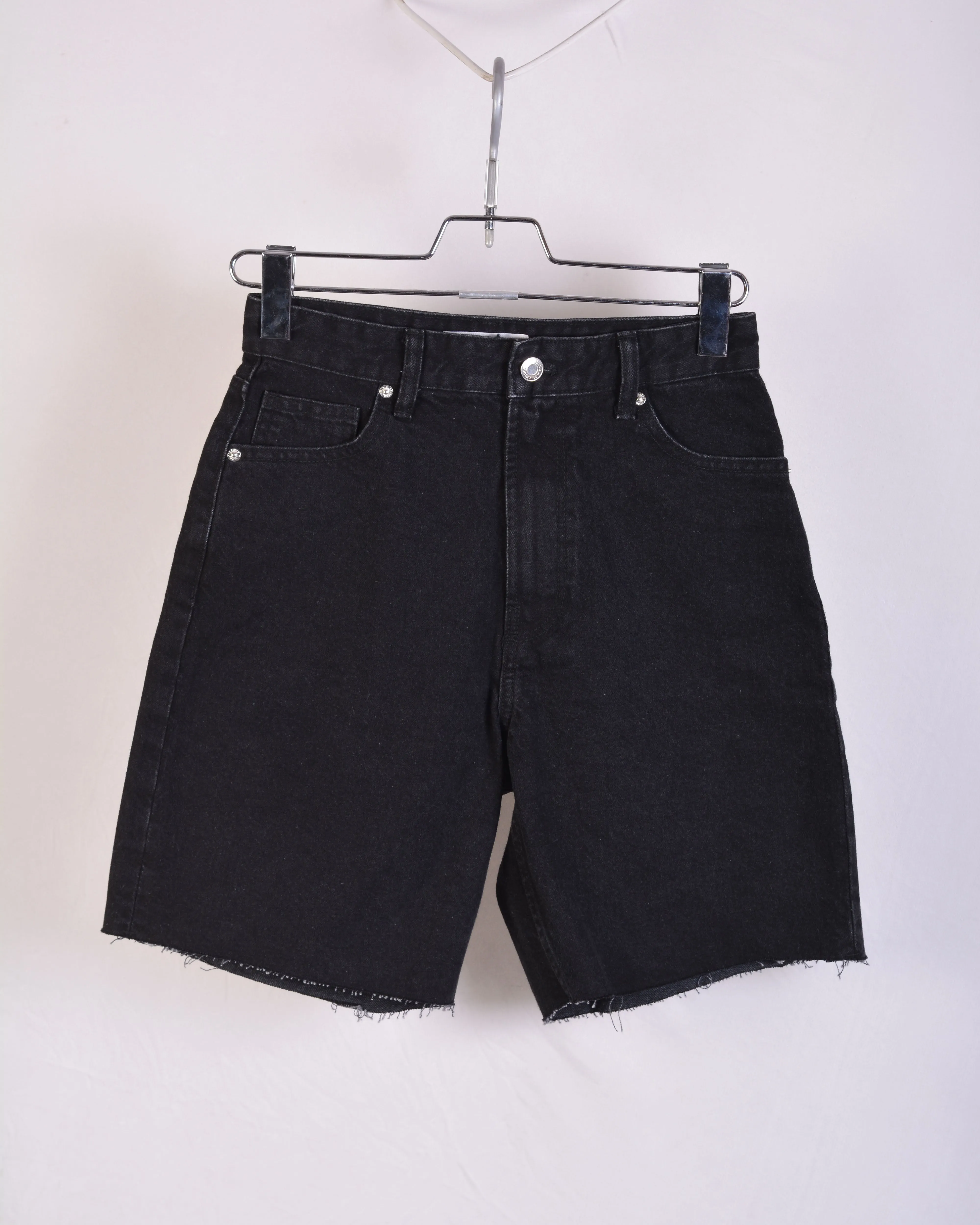 Bershka Denim Bermuda shorts Black Wash