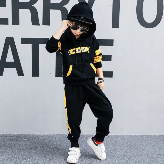 Big Teenager Boys Clothes 2019 Autumn Winter Kids Clothes Hooded  pants Sweaters Children Clothing Suits for Boys Tracksuit