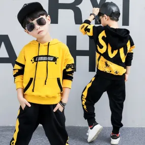 Big Teenager Boys Clothes 2019 Autumn Winter Kids Clothes Hooded  pants Sweaters Children Clothing Suits for Boys Tracksuit