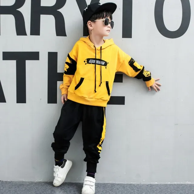 Big Teenager Boys Clothes 2019 Autumn Winter Kids Clothes Hooded  pants Sweaters Children Clothing Suits for Boys Tracksuit