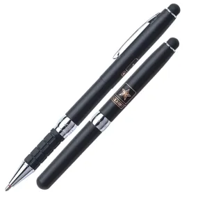 Black Titanium Space Pen With Laser Engraved U.S. Marine Corps Insignia