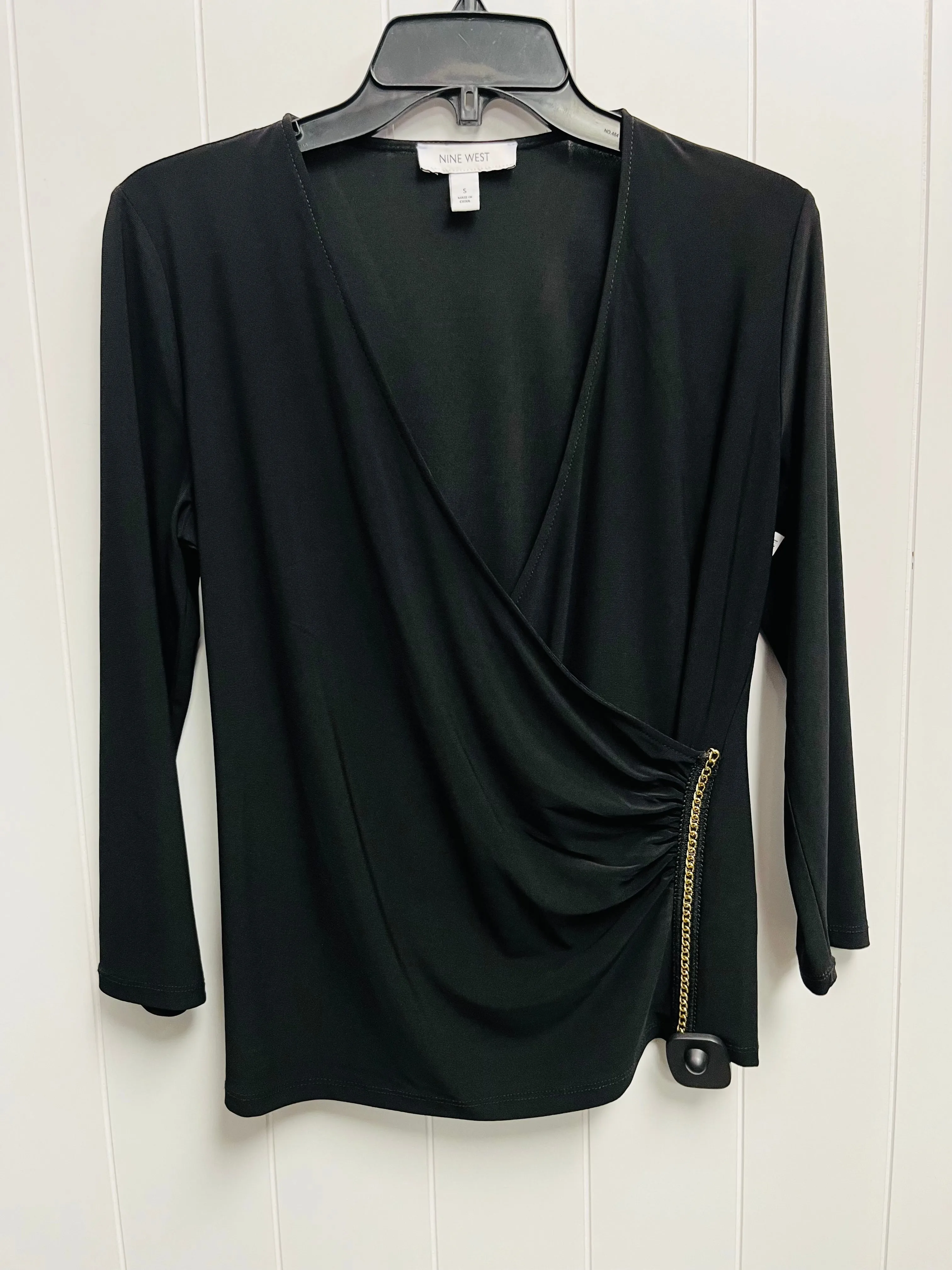 Black Top Long Sleeve Nine West Apparel, Size S