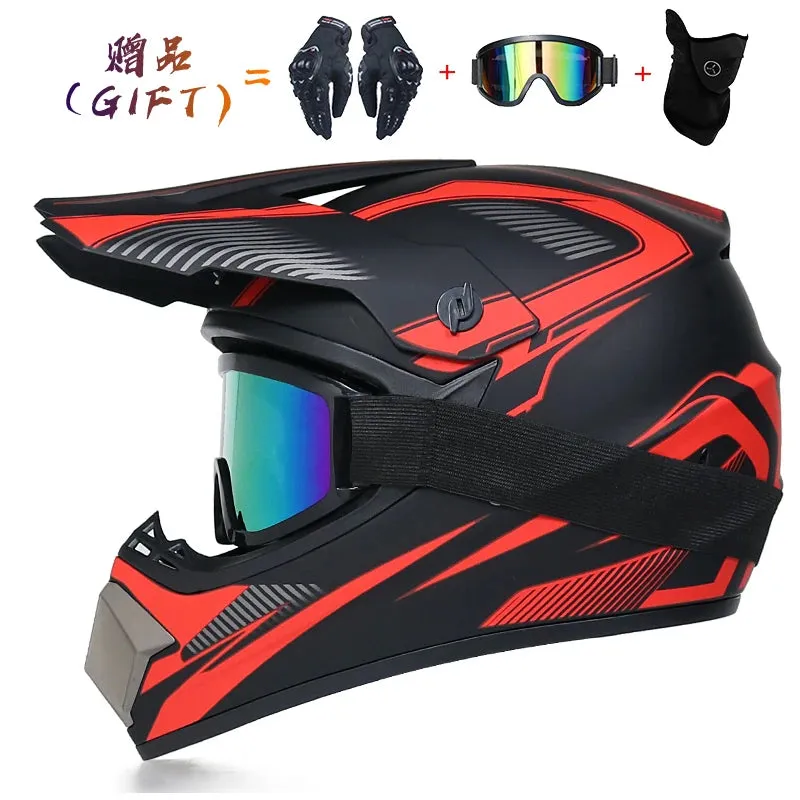 Blue Yellow Hazard 3D Full Face Motorcycle Helmet