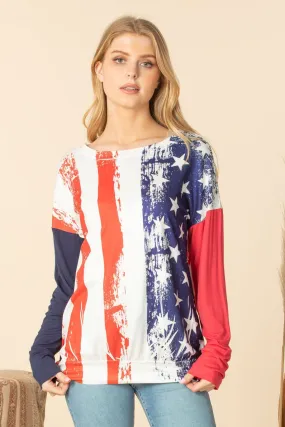 Blumin Stars & Stripes Long Sleeve Top