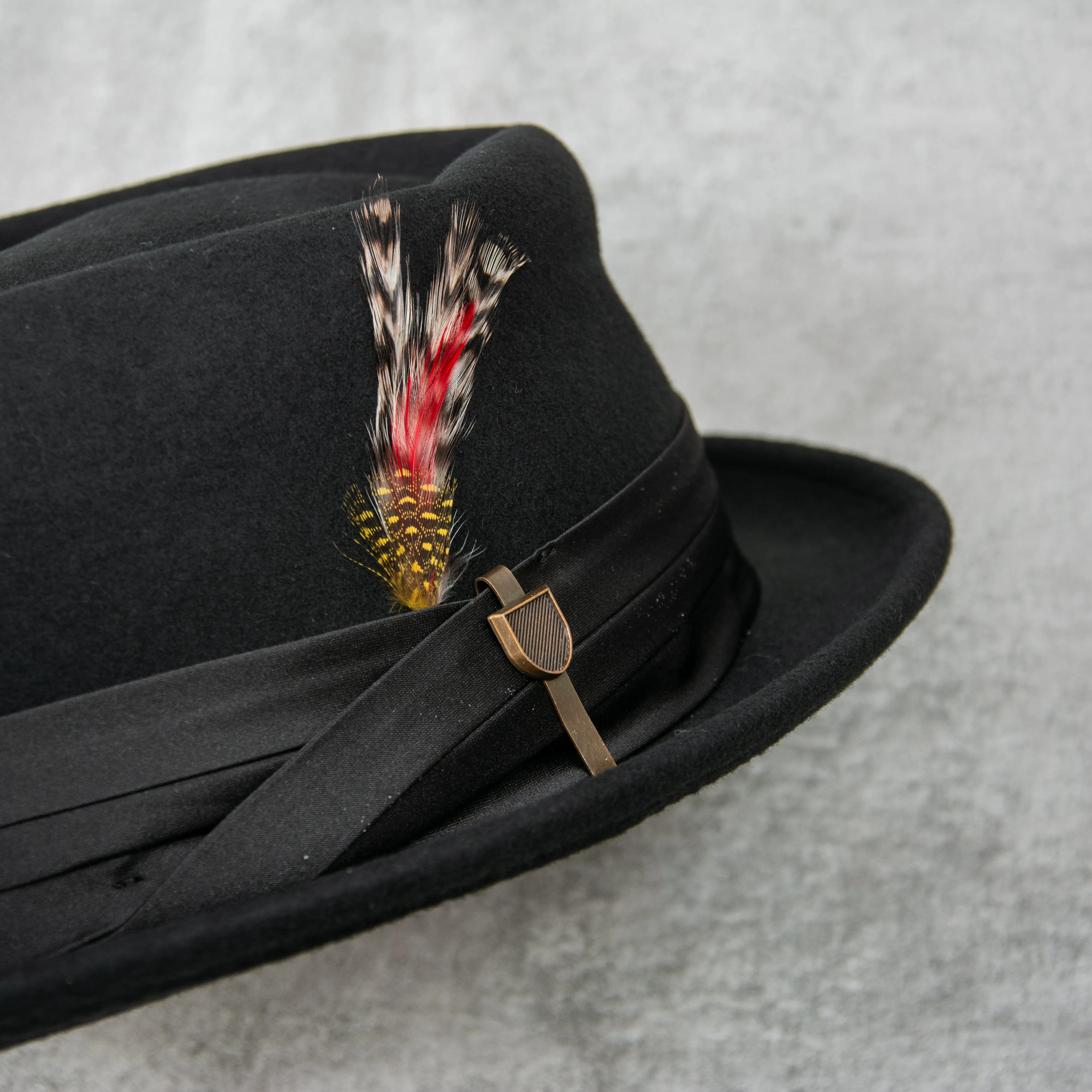 Brixton Stout Pork Pie Hat - Black / Black