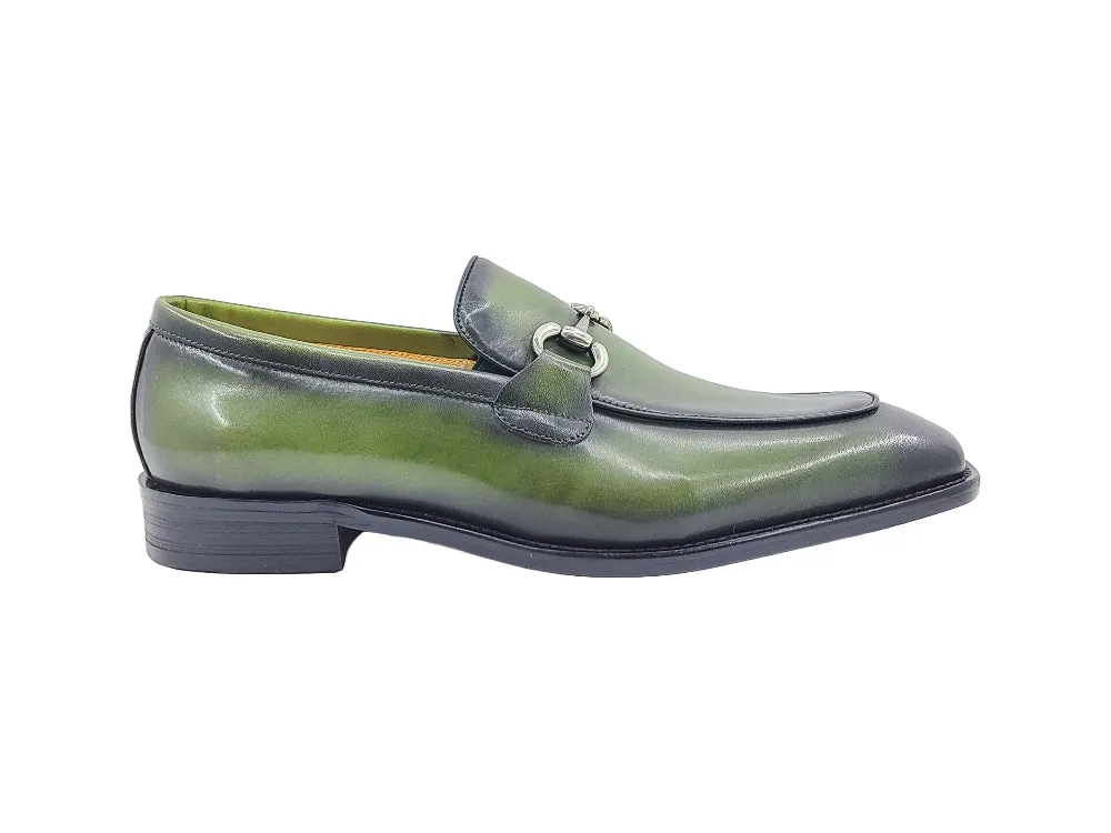 Burnished Calfskin Horsebit Loafer