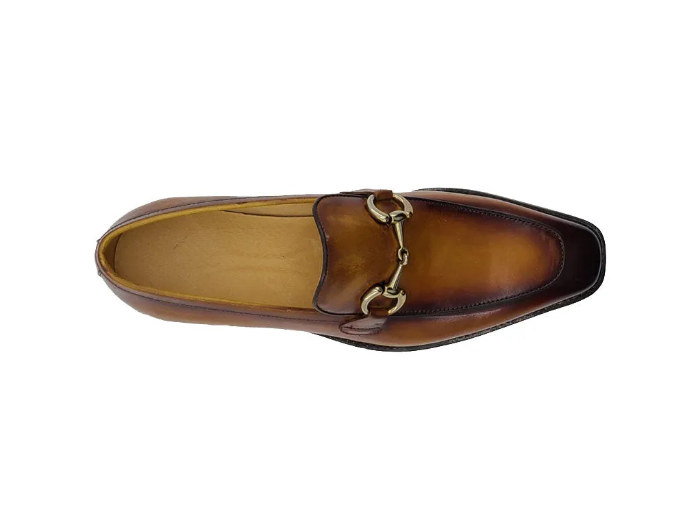 Burnished Calfskin Horsebit Loafer