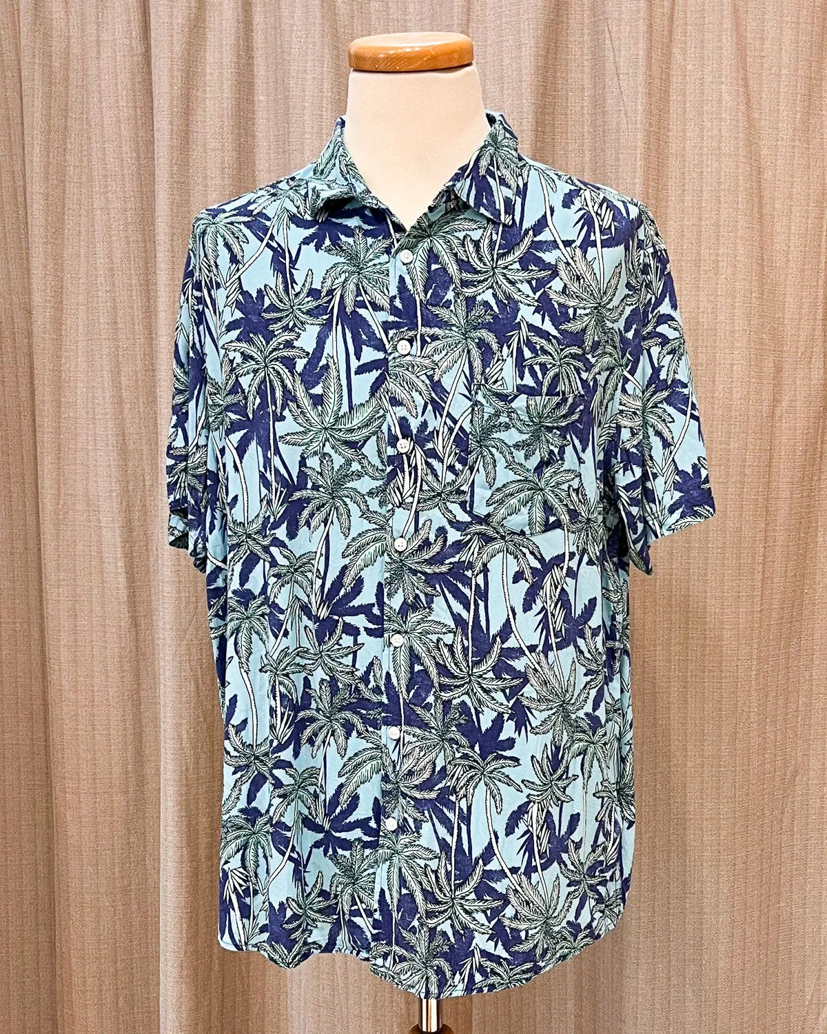 Camicia A Fantasia Palme - XL