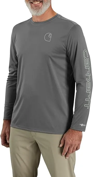 Carhartt Men's Force Sun Defender™ Lightweight Long-Sleeve Graphic Logo T-Shirt