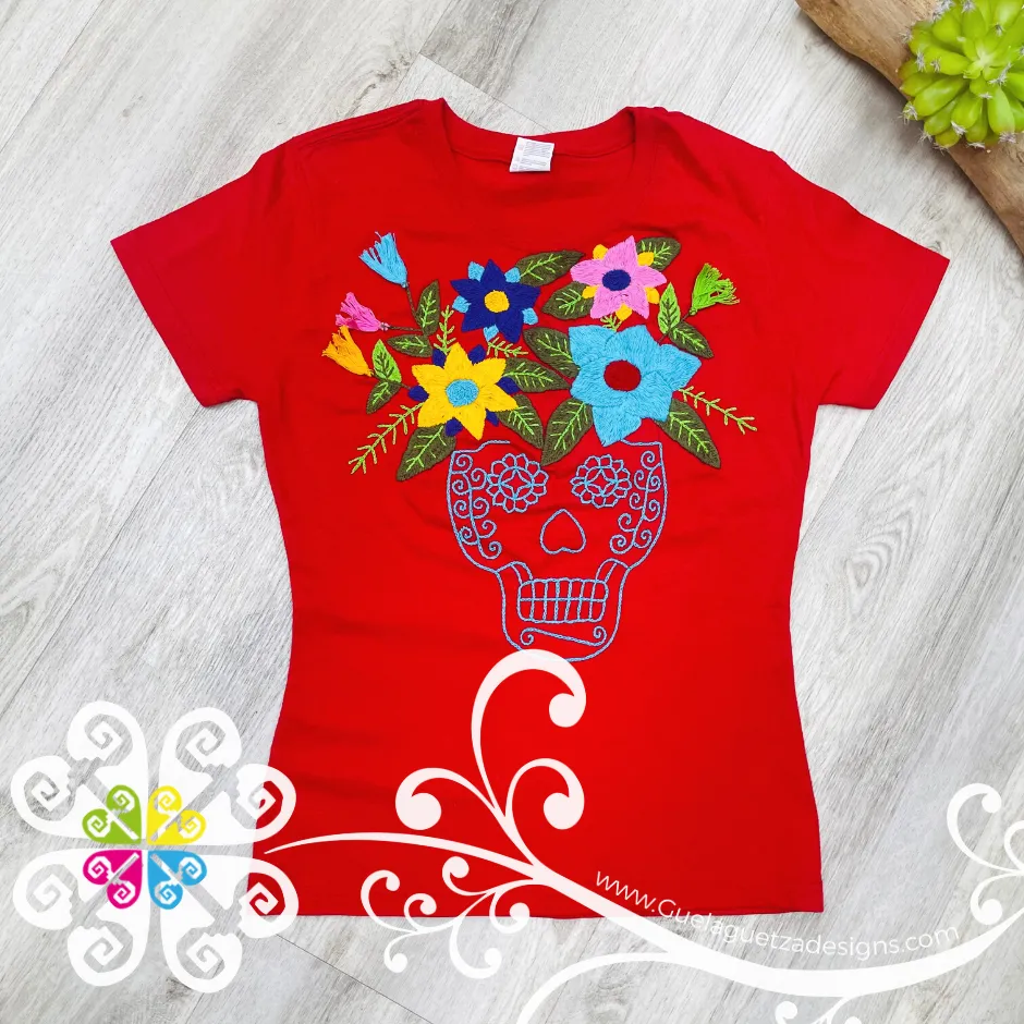 Catrina Head Embroider- Women Tee