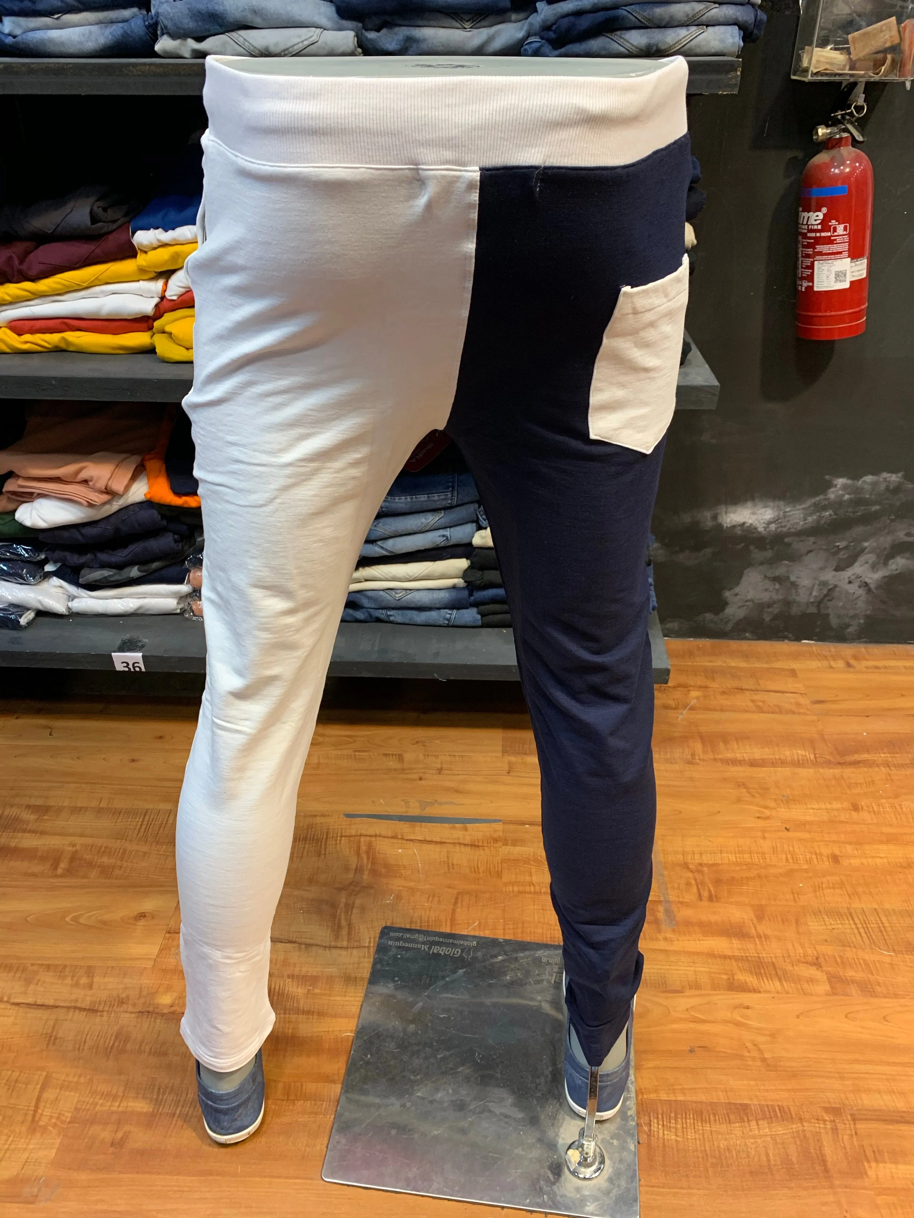 Combination White/Navy Track-Pant