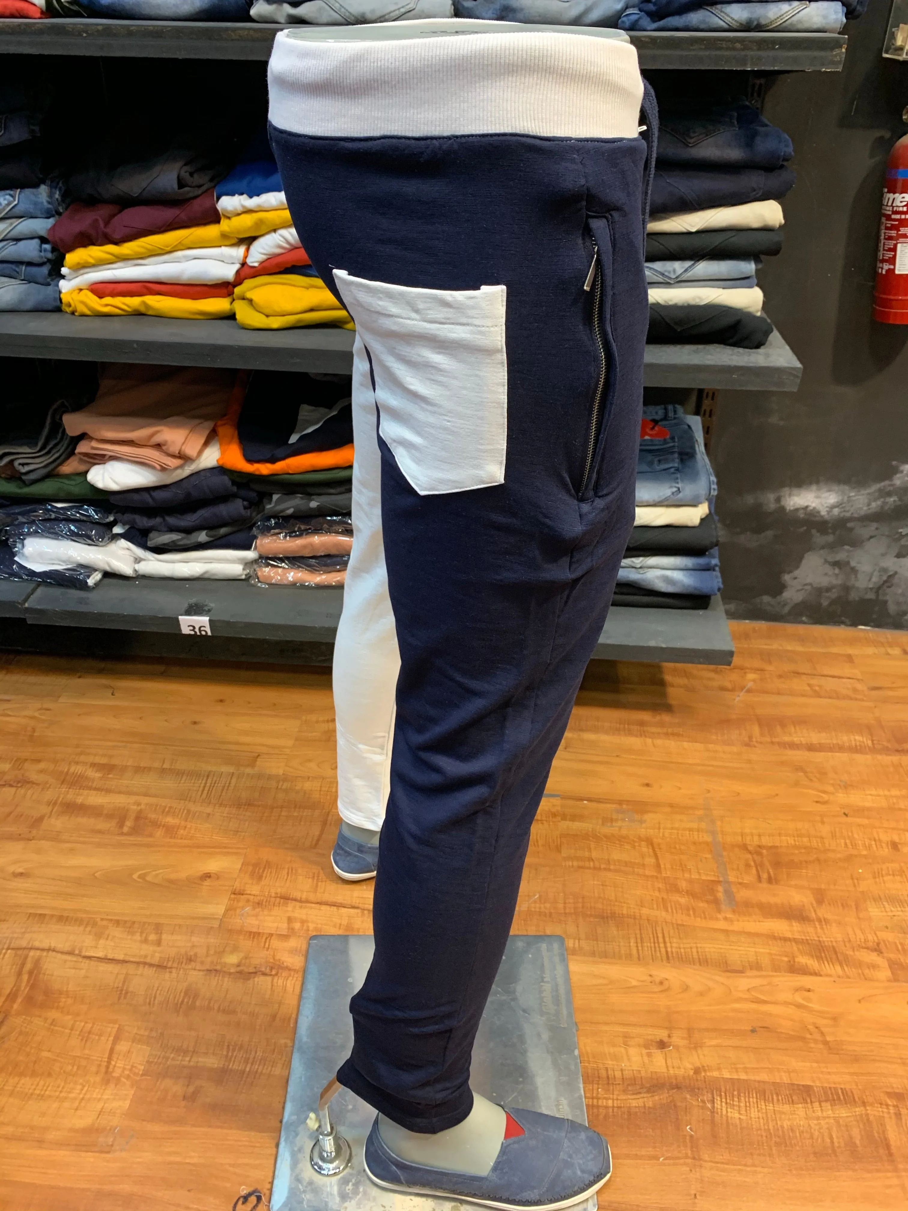 Combination White/Navy Track-Pant